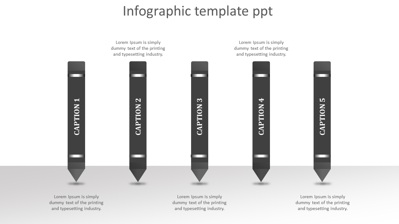 infographic template ppt-5-grey